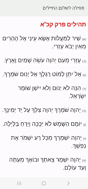 תפילה לשלום החיילים Screenshot 2