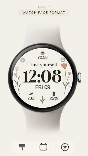 Floral Motivation Watch Face Screenshot 3
