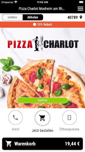 Pizza Charlot Monheim am Rhein Screenshot 0