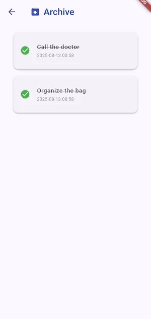 Minimalist Todo List Screenshot 1