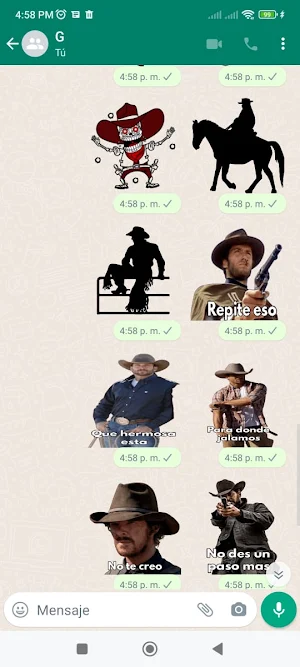 Stickers de vaqueros Screenshot 3