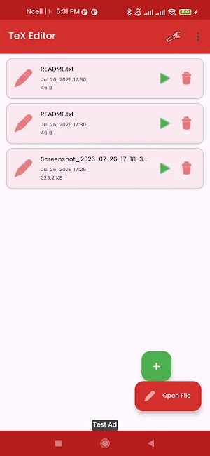 TeX Editor Screenshot 1