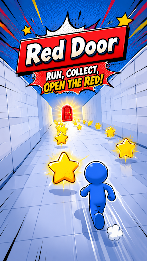 Red Door Blue Door: Reflex Run Screenshot 1