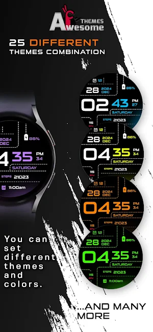 Dotline - Dark Watch Face Screenshot 2