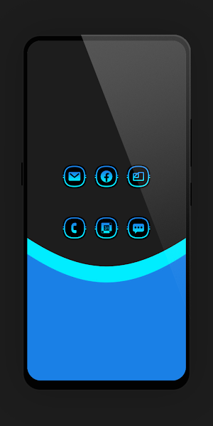 Funky Sky Blue Icon Pack Screenshot 2