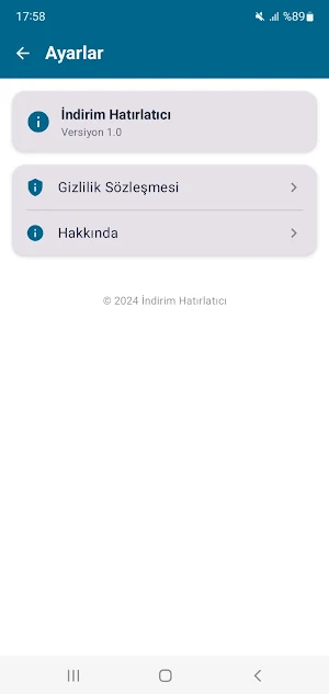 İndirim hatırlatıcı Screenshot 0