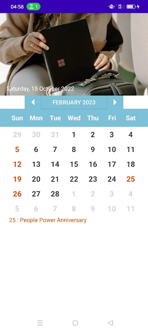 Philippines Calendar Screenshot 0