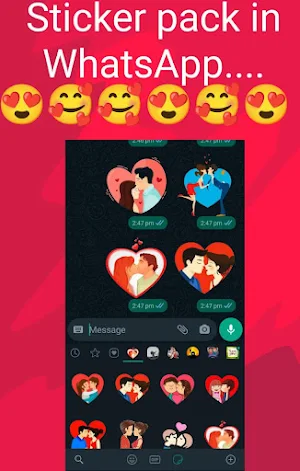 Romantic Couple Love Stickers Screenshot 1