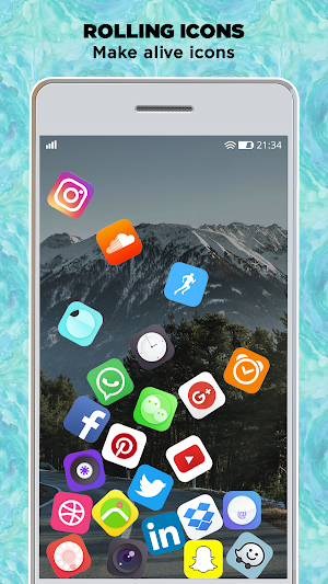 Rolling Icon - 3D Live Wallpaper & Launcher 2020 Screenshot 2