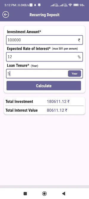 LoanCash - EMI Loan Calculator Screenshot 0