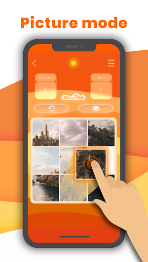 Fifteen 15 puzzle game - sliding tiles app Screenshot 2