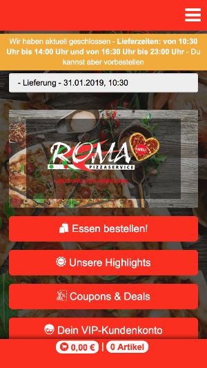 Pizza Service Roma Screenshot 0