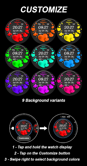 EY26 Valentine's WatchFace Screenshot 3