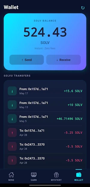 Solvus Mining Protocol Screenshot 3