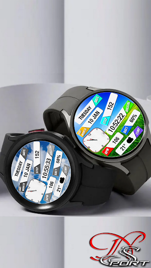 [N-SPORT147] White Watch Face Screenshot 2