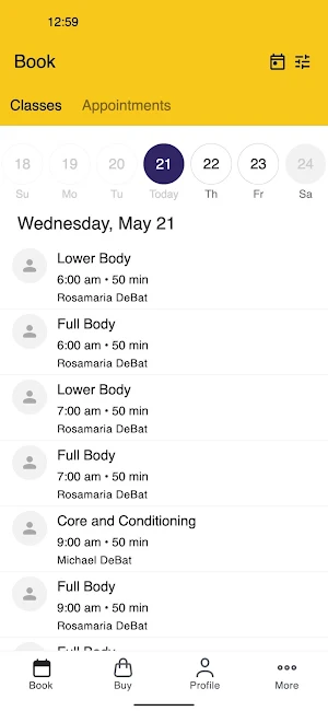 Rise Mindbody Fitness Screenshot 1