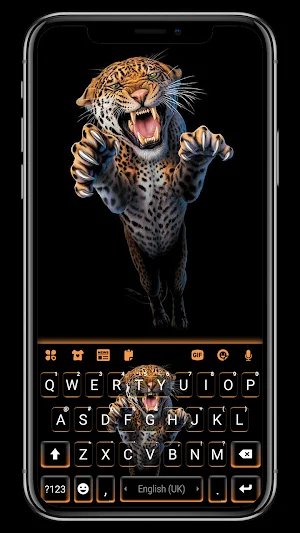 Hunting Leopard Keyboard Background Screenshot 0