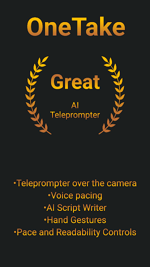 OneTake: AI Teleprompter Screenshot 0