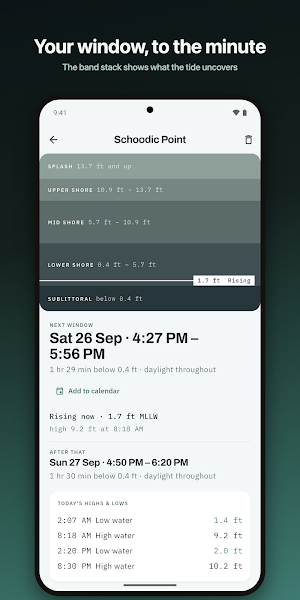 Tide Chart: ShoreWindow Screenshot 1
