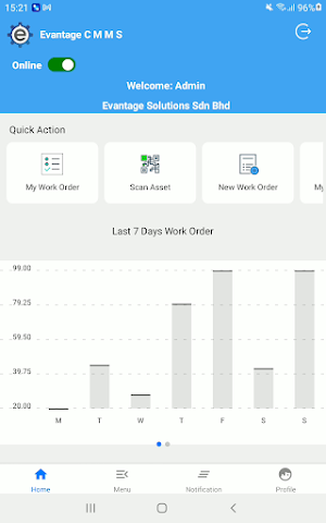 Evantage CMMS Screenshot 2