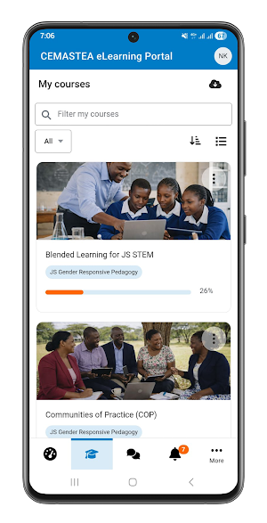 CEMASTEA eLearning App Screenshot 2