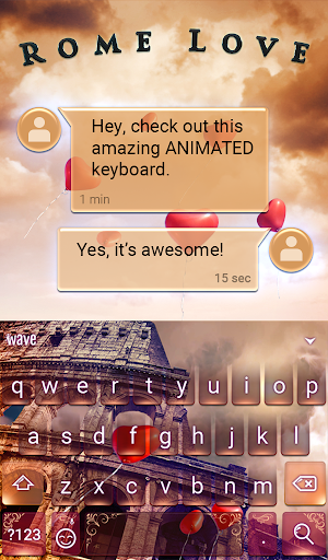 Rome Love Animated Keyboard +  Screenshot 2