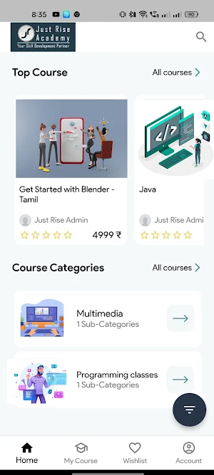 Just Rise E-Learner Screenshot 2