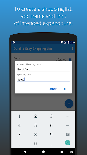 Quick & Easy Shopping List Screenshot 1