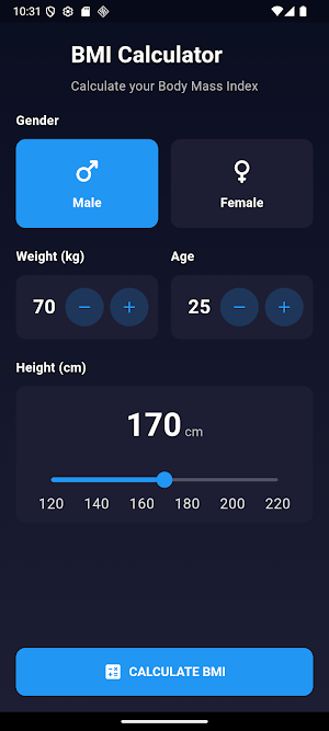 Simple BMI Calculator Screenshot 0