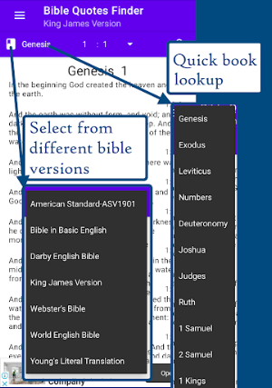 Bible Narrator Quotes Finder Screenshot 3