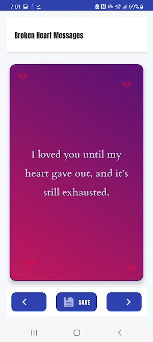 Broken Heart Messages Screenshot 0