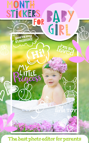Month Stickers for Baby Girl Screenshot 1