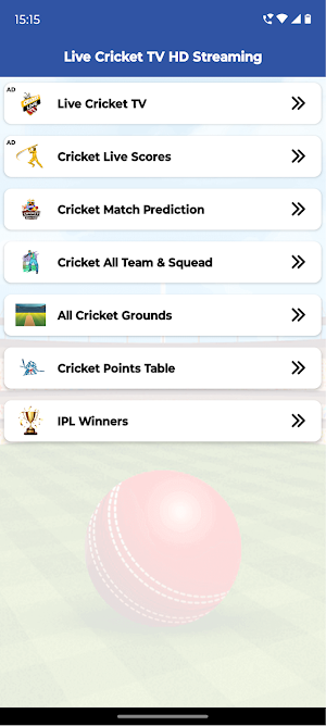 Live Cricket TV HD Streaming Screenshot 0