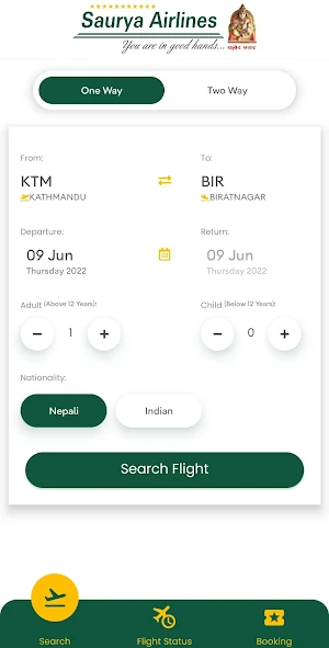 Saurya Airlines Screenshot 0