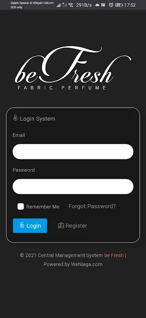 Be Fresh Online System Screenshot 0