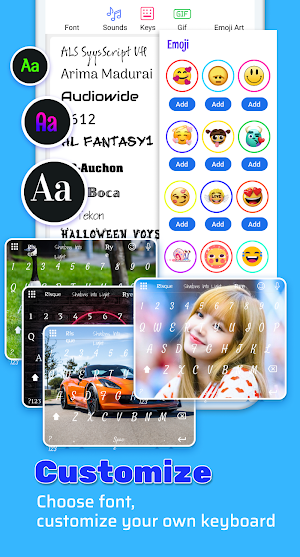 Emoji - Stylish Fonts Keyboard Screenshot 1