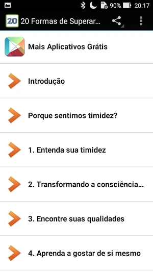 20 Formas de Superar a Timidez Screenshot 0