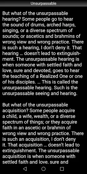 Unsurpassable Sutta - Buddhism Screenshot 2