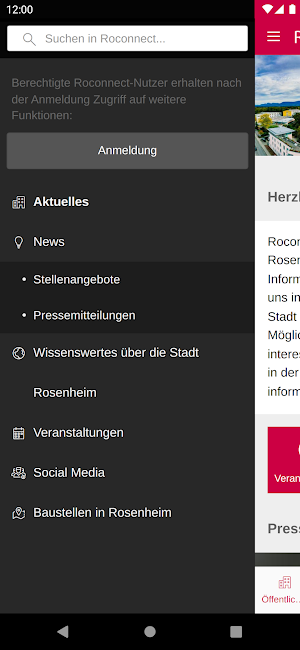 Roconnect der Stadt Rosenheim Screenshot 1