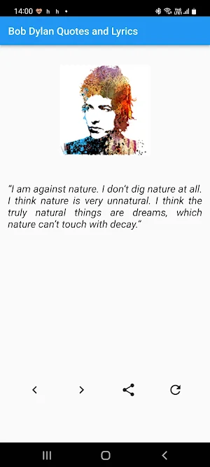 Bob Dylan Quotes and Lyrics Screenshot 3