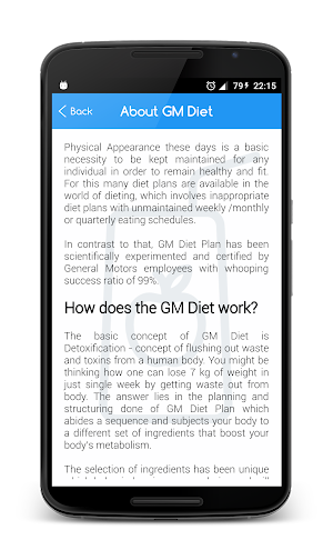 GM Diet Plan Screenshot 2