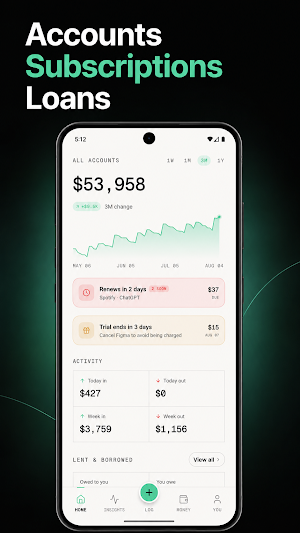 Financo: accounts tracker app Screenshot 0