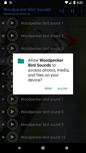 Woodpecker bird sounds ~ Sboard.pro Screenshot 1