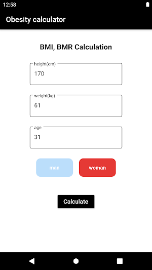 bmi calculator kg with age for men women Screenshot 2
