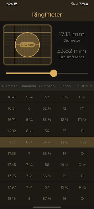 RingMeter: Measure ring size Screenshot 2