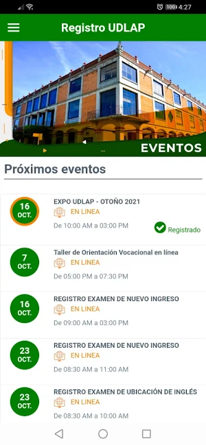 Registro Candidatos UDLAP Screenshot 0