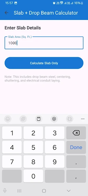 Civil Calculators & Estimators Screenshot 2