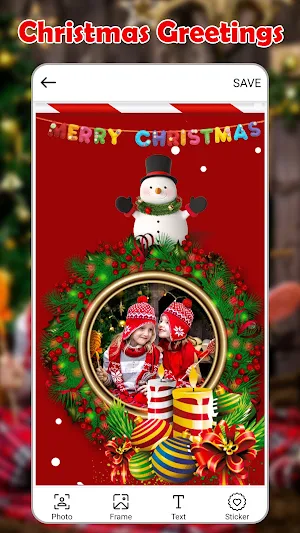 Christmas Photo Frame, Editor Screenshot 1