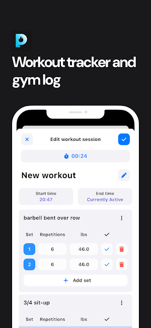 Pumped Workout Tracker Gym Log Screenshot 0