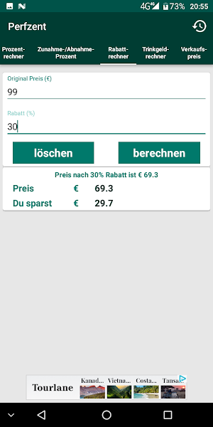 Prozentrechner, Prozentrechnen Screenshot 2